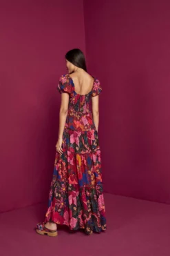 Farm Rio Mixed Wild Life Lenzing™ Ecovero™ Viscose Maxi Dress -Outer Aura 301881 04 scaled