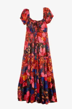 Farm Rio Mixed Wild Life Lenzing™ Ecovero™ Viscose Maxi Dress -Outer Aura 301881 06 scaled