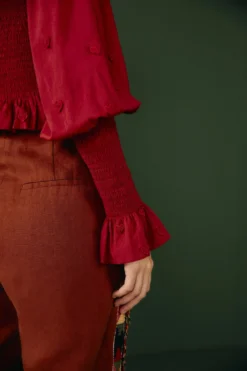 Farm Rio Burgundy 3D Hearts Blouse -Outer Aura 302015 04 scaled