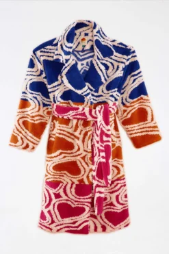 Farm Rio Multicolored Wild Hearts Fleece Coat -Outer Aura 302194 05 scaled