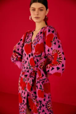 Farm Rio Pink Snake Fruit Sweater Dress -Outer Aura 302212 03 scaled