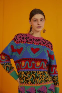 Farm Rio Graphic Elements Ainika Sweater