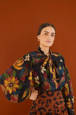 Farm Rio Macaw Ballet Blouse