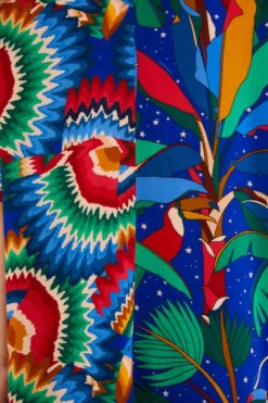 Farm Rio Mixed Blue Prints Unisex Shirt -Outer Aura 303855 05