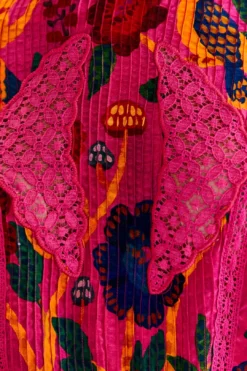 Farm Rio Pink Sweet Forest Blouse -Outer Aura 303876 04