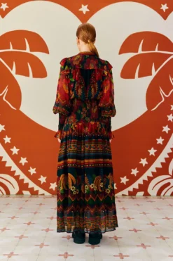 Farm Rio Macaw Ballet Ainika Maxi Dress -Outer Aura 303894 04
