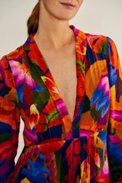 Farm Rio Rainbow Forest Maxi Dress -Outer Aura 303925 03