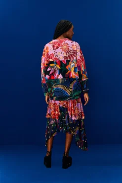 Farm Rio Lilac Mixed Prints Sweatshirt -Outer Aura 303954 03