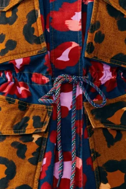 Farm Rio Mixed Leopards Canvas Jacket -Outer Aura 303960 05