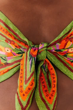 Farm Rio Toucans Scarf Lenzing™ Ecovero™ Viscose Crop Top -Outer Aura 303977 04