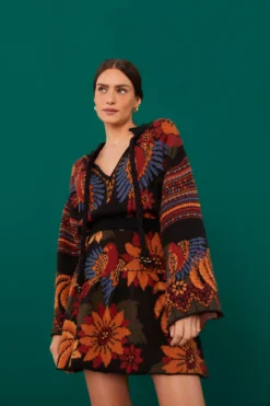 Farm Rio Macaw Ballet Ainika Sweater Skirt -Outer Aura 304000 03