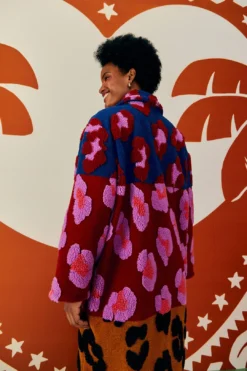 Farm Rio Mixed Leopards Fleece Coat 8 Farm Rio Mixed Leopards Fleece Coat -Outer Aura 304114 03