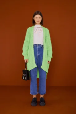 Farm Rio Lime Green Cardigan -Outer Aura 304116 02