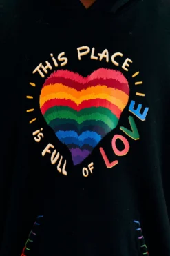 Farm Rio Black Full Of Love Sweatshirt -Outer Aura 304145 04