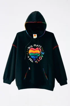 Farm Rio Black Full Of Love Sweatshirt -Outer Aura 304145 05