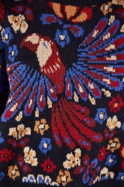 Farm Rio Navy Pineapple Flowers Sweater -Outer Aura 304516 04 scaled