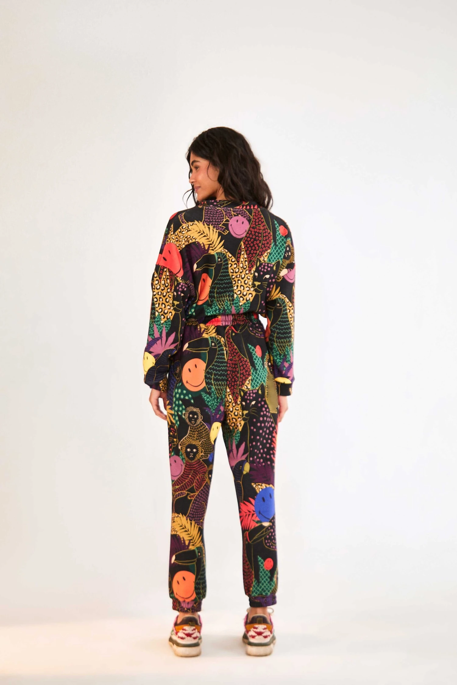 Farm Rio Pop Jungle Smiley® Sweatpants 2 Farm Rio Pop Jungle Smiley® Sweatpants - Image 2