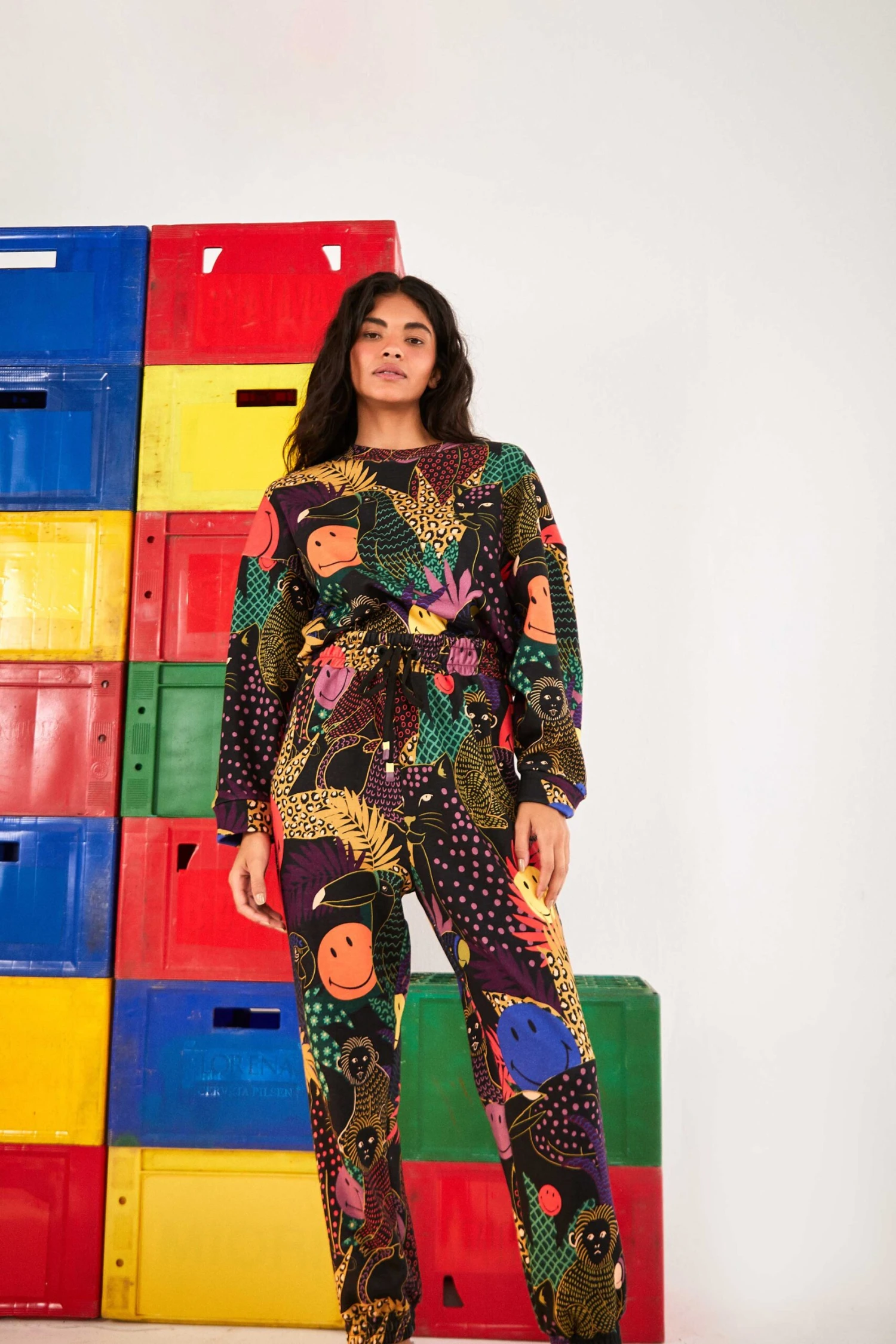 Farm Rio Pop Jungle Smiley® Sweatpants 3 Farm Rio Pop Jungle Smiley® Sweatpants - Image 3