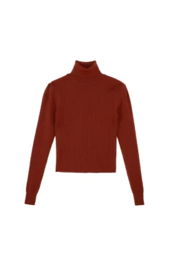 Farm Rio BROWN KNIT BLOUSE -Outer Aura 305363 04 scaled