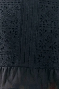 Farm Rio Black Lace Top -Outer Aura 306075 04