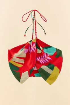 Farm Rio Red Heliconia Crop Top -Outer Aura 306084 05