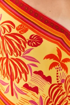 Farm Rio Forest Mixed Scarves Lenzing™ Ecovero™ Viscose Crop Top -Outer Aura 306093 05