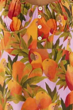 Lilac Mango Macaws Maxi Dress -Outer Aura 306095 05