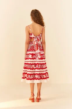 Farm Rio Off-White Rio Tiles Crop Top -Outer Aura 306125 03