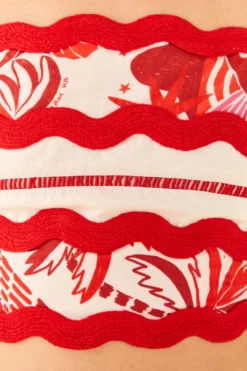 Farm Rio Off-White Rio Tiles Crop Top -Outer Aura 306125 04