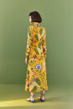 Farm Rio Yellow Summer Garden Maxi Dress -Outer Aura 306212 03