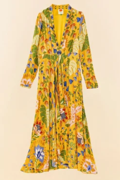 Farm Rio Yellow Summer Garden Maxi Dress -Outer Aura 306212 05