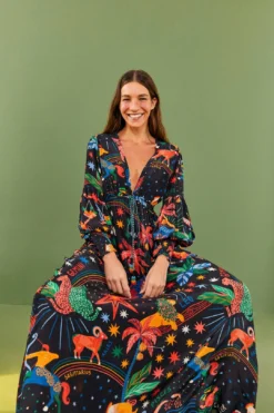Farm Rio Zodiac Maxi Dress