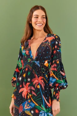 Farm Rio Zodiac Maxi Dress 8 Farm Rio Zodiac Maxi Dress -Outer Aura 306214 03 1