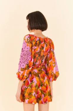 Farm Rio Lilac Mango Macaws Blouse 9 Farm Rio Lilac Mango Macaws Blouse -Outer Aura 306230 04