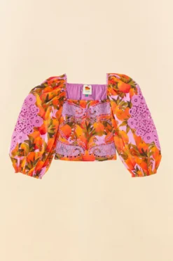 Farm Rio Lilac Mango Macaws Blouse 11 Farm Rio Lilac Mango Macaws Blouse -Outer Aura 306230 06