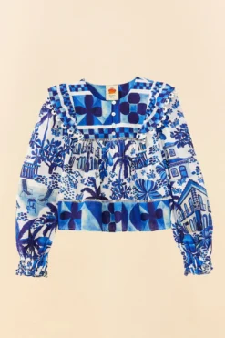 Farm Rio Sweet Rio Long Sleeve Blouse -Outer Aura 306236 06