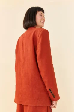 Farm Rio Brown Blazer -Outer Aura 306283 03