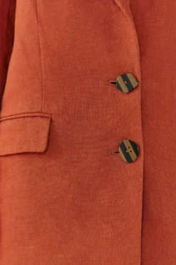 Farm Rio Brown Blazer -Outer Aura 306283 05