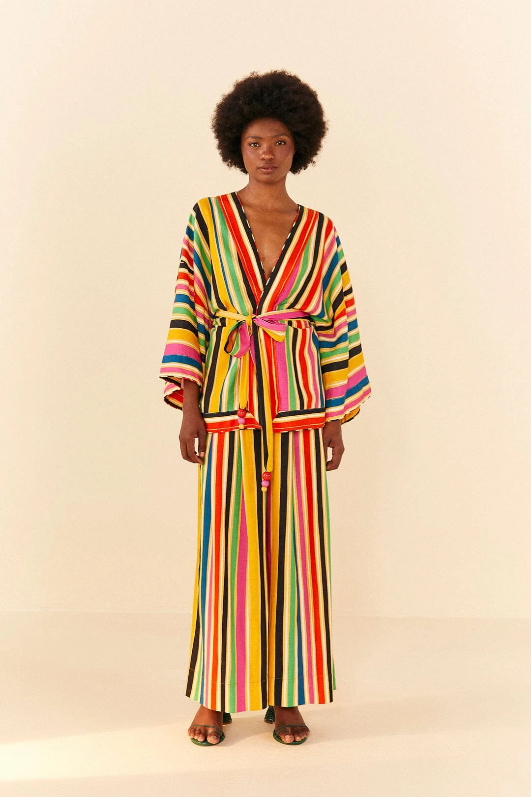 Farm Rio Rainbow Stripes Kimono 1 Farm Rio Rainbow Stripes Kimono