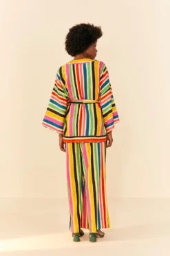 Farm Rio Rainbow Stripes Kimono 7 Farm Rio Rainbow Stripes Kimono -Outer Aura 306297 04