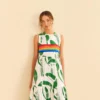 Farm Rio Off-White Rainbow Toucans Organic Cotton Maxi Dress
