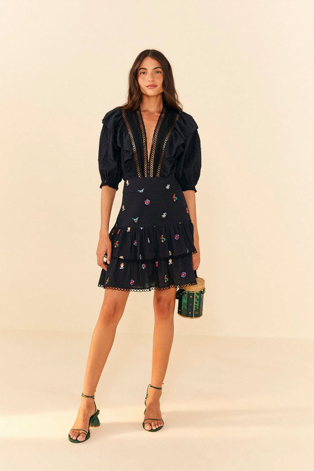 Farm Rio Black Lace Bodysuit 1 Farm Rio Black Lace Bodysuit