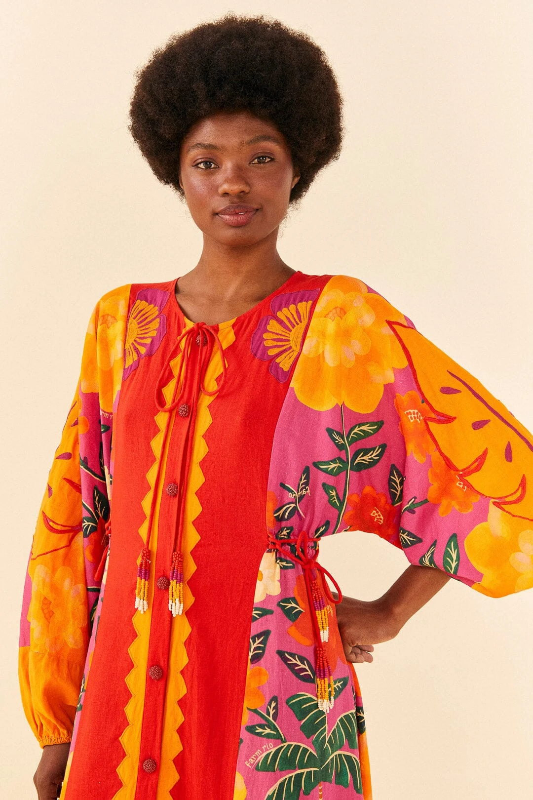 Farm Rio Sunset Patchwork Maxi Dress 3 Farm Rio Sunset Patchwork Maxi Dress - Image 3