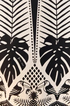 Black Macaw Elegance Maxi Dress -Outer Aura 306647 05