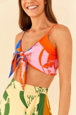 Farm Rio Mixed Rainbow Toucans Crop Top 8 Farm Rio Mixed Rainbow Toucans Crop Top -Outer Aura 306649 03