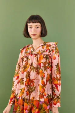 Farm Rio Pink Mango Trees Blouse