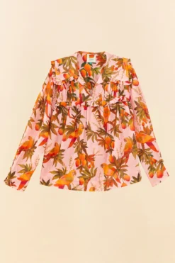 Farm Rio Pink Mango Trees Blouse 11 Farm Rio Pink Mango Trees Blouse -Outer Aura 306655 06