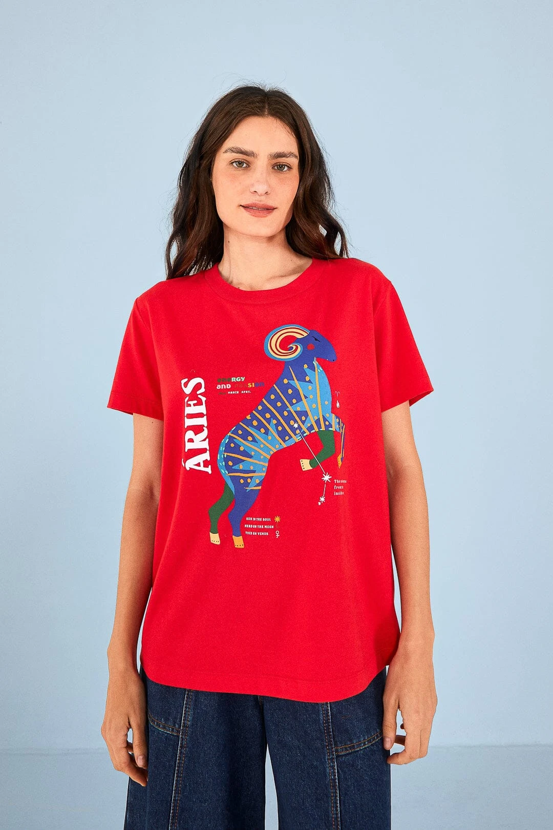 Farm Rio Aries Zodiac Organic Cotton T-Shirt 2 Farm Rio Aries Zodiac Organic Cotton T-Shirt - Image 2