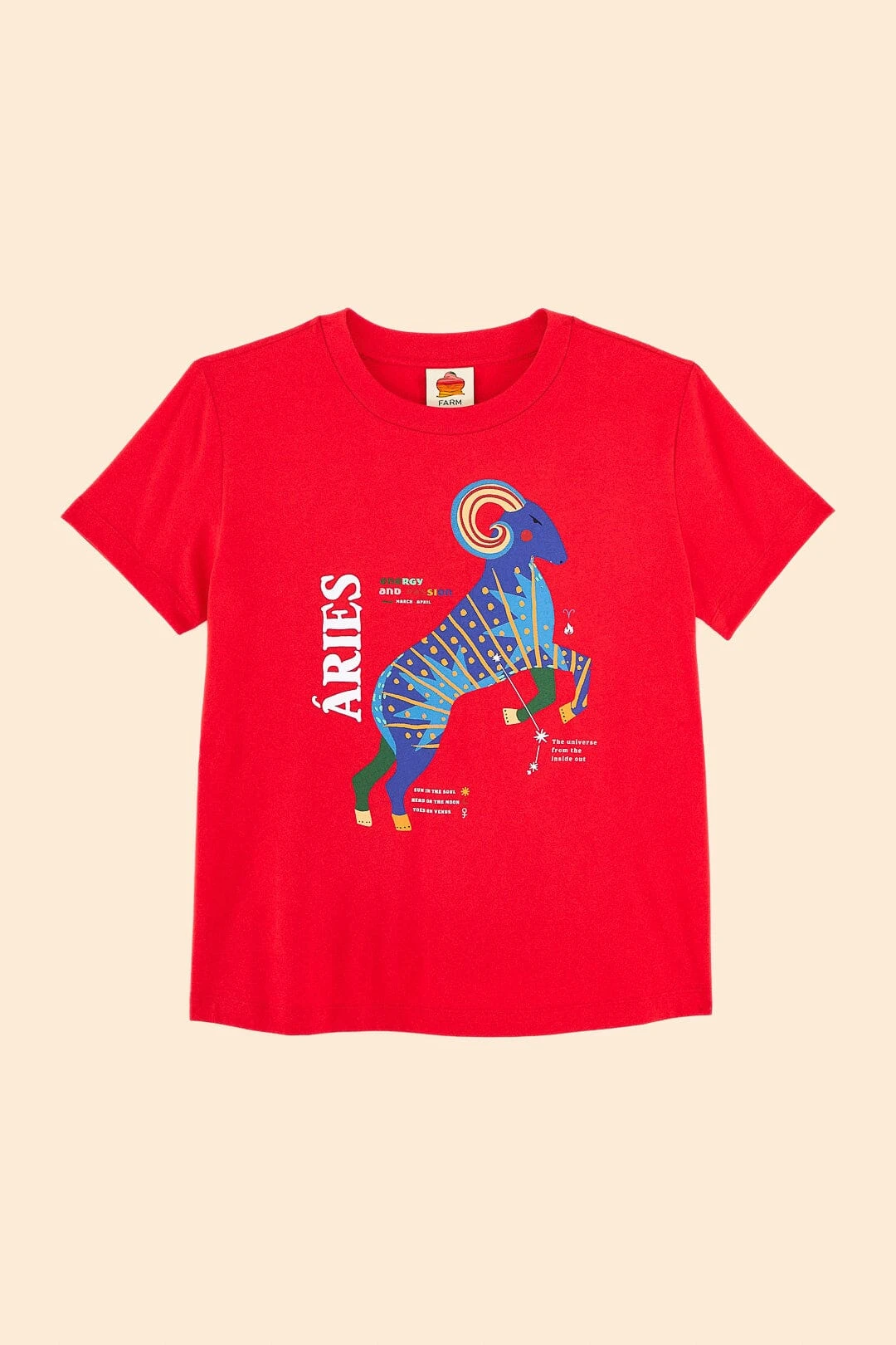 Farm Rio Aries Zodiac Organic Cotton T-Shirt 5 Farm Rio Aries Zodiac Organic Cotton T-Shirt - Image 5
