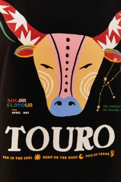 Farm Rio Taurus Zodiac Organic Cotton T-Shirt -Outer Aura 306690 04